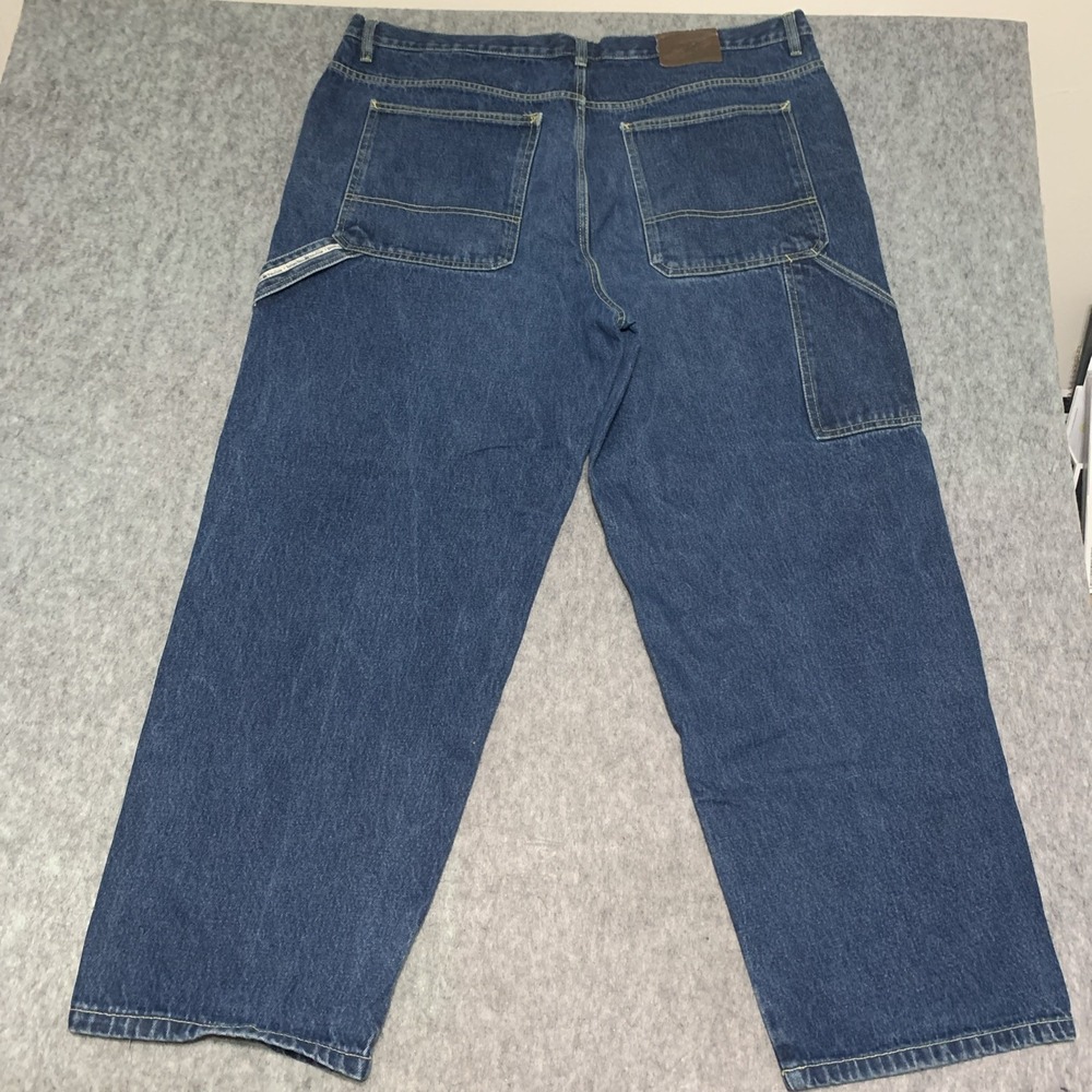 Y2K 90s Beverly Hills Polo Club Men's Carpenter Baggy Jeans 100% COTTON - 44X30 - Picture 2 of 16